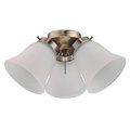 Brilliantbulb Three - Light LED Cluster Ceiling Fan Light Kit; Antique Brass BR19916